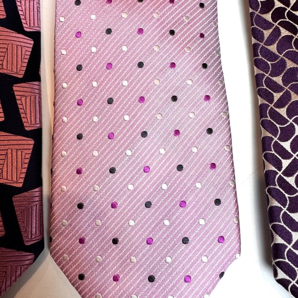 Trio of Men's Colorful 100% Silk Ties Perry Ellis G. Beene RBM - Picture 3 of 7